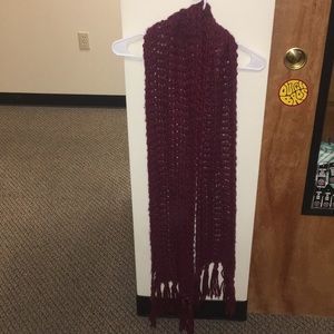Long maroon scarf